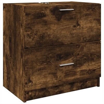 vidaXL Badeværelsesmøbel - Røget eg, 59x37x59 cm - Badeværelsesmøbler vidaXL Badeværelsesmøbel - Røget eg, 59x37x59 cm - Badeværelsesmøbler
