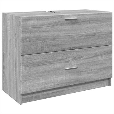 vidaXL Vaskeskab Grå Sonoma - 78x37x59 cm - Træbasismateriale vidaXL Vaskeskab Grå Sonoma - 78x37x59 cm - Træbasismateriale