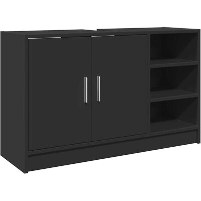 vidaXL Svingeskab under vask sort 90x29x55 cm Krydsfiner - Svingeskab vidaXL Svingeskab under vask sort 90x29x55 cm Krydsfiner - Svingeskab