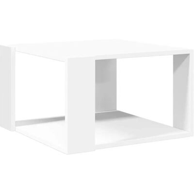 vidaXL 848136 Witte Salontafel - 51.5x51.5x30 cm - Bijzettafel vidaXL 848136 Witte Salontafel - 51.5x51.5x30 cm - Bijzettafel