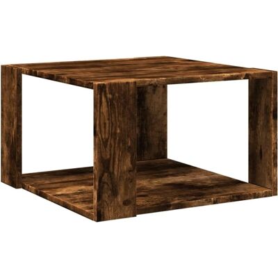 vidaXL Salontafel Gerookte Eik 51.5x51.5x30 cm Gekleurd Hout - Coffee Table vidaXL Salontafel Gerookte Eik 51.5x51.5x30 cm Gekleurd Hout - Coffee Table