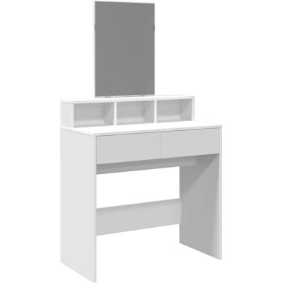 vidaXL Weißes Schminktisch-Set - Schlafzimmer Schminktisch mit Spiegel vidaXL Weißes Schminktisch-Set - Schlafzimmer Schminktisch mit Spiegel