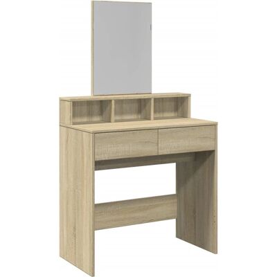 Ensemble de coiffeuse Sonoma Oak vidaXL - Table de chambre élégante Ensemble de coiffeuse Sonoma Oak vidaXL - Table de chambre élégante