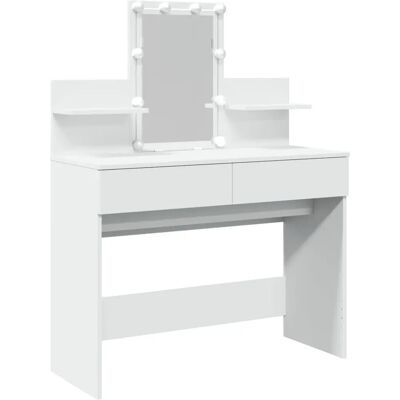 vidaXL Kaptafel mit LED-Beleuchtung Weiß - Dressing Table vidaXL Kaptafel mit LED-Beleuchtung Weiß - Dressing Table