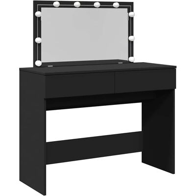 vidaXL Schwarzer LED Frisiertisch - Schlafzimmermöbel vidaXL Schwarzer LED Frisiertisch - Schlafzimmermöbel