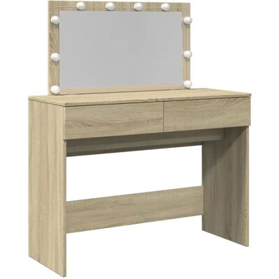 vidaXL Sonoma Eg LED Makeup-bord - Makeup-bord vidaXL Sonoma Eg LED Makeup-bord - Makeup-bord