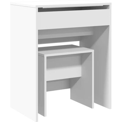 vidaXL Wit Toiletset 848213 - Kaptafel en Kruk Slaapkamermeubel vidaXL Wit Toiletset 848213 - Kaptafel en Kruk Slaapkamermeubel