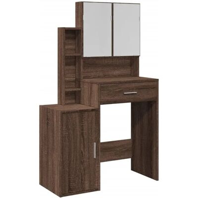 vidaXL Braunkiefer Schminktisch mit Spiegel - Schlafzimmer vidaXL Braunkiefer Schminktisch mit Spiegel - Schlafzimmer