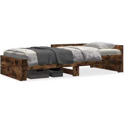 vidaXL Bettgestell Räuchereiche 90x190 cm - Bettgestell vidaXL Bettgestell Räuchereiche 90x190 cm - Bettgestell