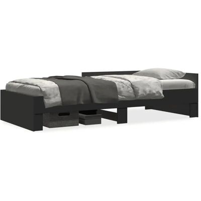 vidaXL Bettgestell Klein Einzel Schwarz - Bettgestell vidaXL Bettgestell Klein Einzel Schwarz - Bettgestell