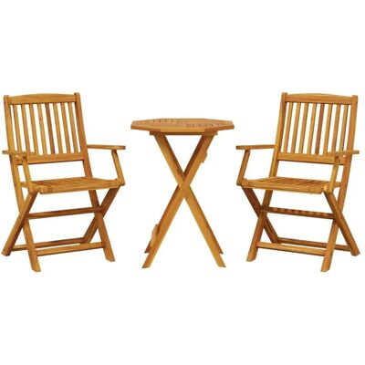 vidaXL Gartemöbel-Set - Klappbares Bistro 3-tlg. - Garten Terrasse vidaXL Gartemöbel-Set - Klappbares Bistro 3-tlg. - Garten Terrasse