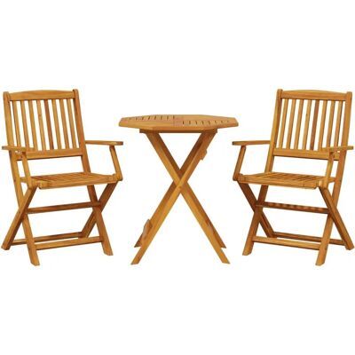 vidaXL Klappbares Bistro-Set 3-teilig - Gartenmöbel vidaXL Klappbares Bistro-Set 3-teilig - Gartenmöbel
