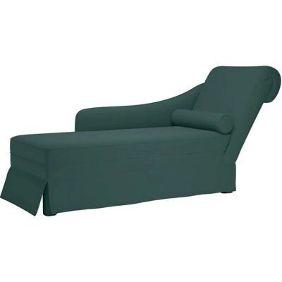 vidaXL Chaiselongue Mørkegrøn Fløjl Support - Chaise longue vidaXL Chaiselongue Mørkegrøn Fløjl Support - Chaise longue