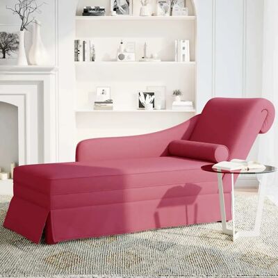 vidaXL Lounge Stol Vinrød Fløjl Model 8952 - Lounge Stol vidaXL Lounge Stol Vinrød Fløjl Model 8952 - Lounge Stol