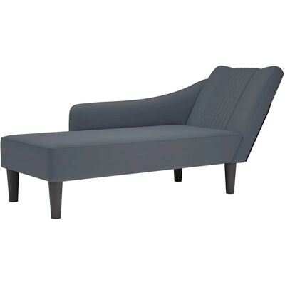 Vidaxl Canapé Longue en Velours Gris Clair avec Bras Droit - Mobilier - Publicité Vidaxl Canapé Longue en Velours Gris Clair avec Bras Droit - Mobilier - Publicité