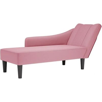 vidaXL Lyserød velours chaiselongue - Produkttype vidaXL Lyserød velours chaiselongue - Produkttype