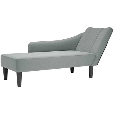vidaXL Canapé-Lit en Tissu Gris Clair avec Accoudoir Droit - Publicité vidaXL Canapé-Lit en Tissu Gris Clair avec Accoudoir Droit - Publicité