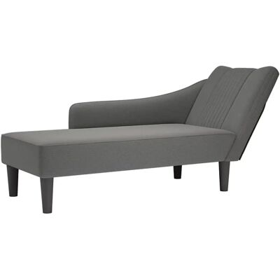 vidaXL Canapé Tissu Gris Foncé Bras Droit - Publicité vidaXL Canapé Tissu Gris Foncé Bras Droit - Publicité