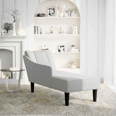 vidaxl - Stoffgrå Sky Højre Armstøtte Chaiselongue vidaxl - Stoffgrå Sky Højre Armstøtte Chaiselongue