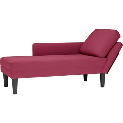 Vidaxl Velours Rouge Vino Chaise Lounge - Mobilier de Salon - Publicité Vidaxl Velours Rouge Vino Chaise Lounge - Mobilier de Salon - Publicité