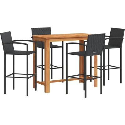 vidaXL Gartenmöbel-Set - Schwarz, 4 Stück vidaXL Gartenmöbel-Set - Schwarz, 4 Stück
