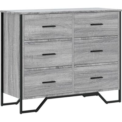 vidaXL Graue Sonoma Kommode - Aufbewahrungsschrank - Holz vidaXL Graue Sonoma Kommode - Aufbewahrungsschrank - Holz