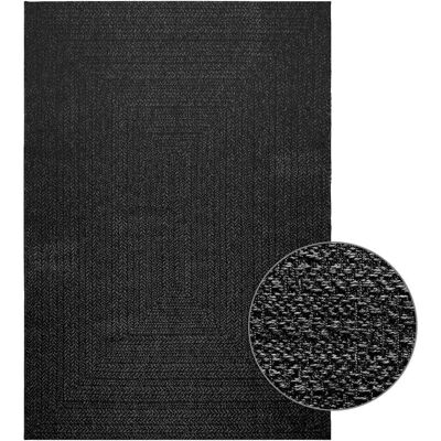 vidaXL Tæppe ZIZUR - Antracit - 160x230 cm - Indendørs/Udendørs vidaXL Tæppe ZIZUR - Antracit - 160x230 cm - Indendørs/Udendørs