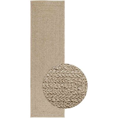 vidaXL Teppich ZIZUR Beig 80x250 cm Jute-Optik Indoor Outdoor vidaXL Teppich ZIZUR Beig 80x250 cm Jute-Optik Indoor Outdoor