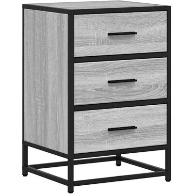 vidaXL 848722 Nightstand - 3 Drawer Oak - Nightstand vidaXL 848722 Nightstand - 3 Drawer Oak - Nightstand