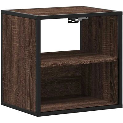 vidaXL Nachttisch Eiche - Wandmontierter Nachttisch, Braun vidaXL Nachttisch Eiche - Wandmontierter Nachttisch, Braun