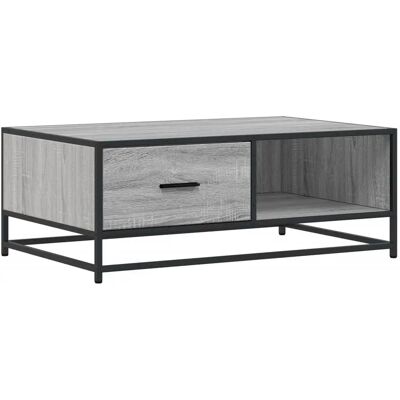 vidaXL Grijze Sonoma Salontafel 90x57x35 cm - Salontafel vidaXL Grijze Sonoma Salontafel 90x57x35 cm - Salontafel