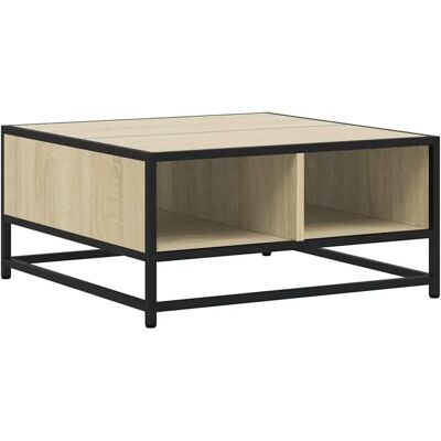 vidaXL Salontafel Sonoma Eiken - Industrieel Design - 60,5x60,5x30 cm vidaXL Salontafel Sonoma Eiken - Industrieel Design - 60,5x60,5x30 cm