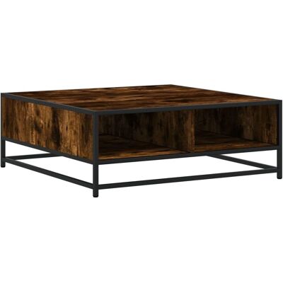 vidaXL Rookeiken Salontafel - 80x80x30 cm - Salontafel vidaXL Rookeiken Salontafel - 80x80x30 cm - Salontafel