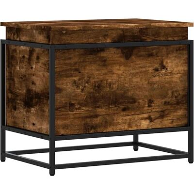 vidaXL Caja de almacenaje con tapa madera roble ahumado 60x40x51,5 cm - Caja de almacenaje vidaXL Caja de almacenaje con tapa madera roble ahumado 60x40x51,5 cm - Caja de almacenaje