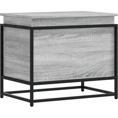 vidaXL Grey Sonoma Storage Box with Lid - Storage Type vidaXL Grey Sonoma Storage Box with Lid - Storage Type