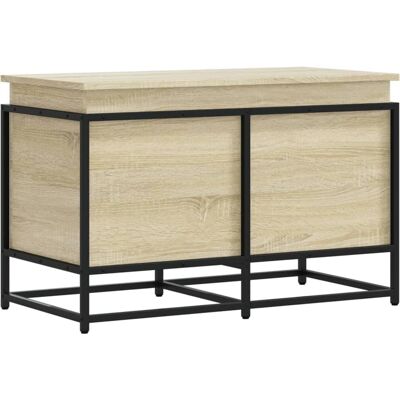 vidaXL Sonoma Eiche Aufbewahrungsbox mit Deckel - 80x40x51,5 cm - Haltbares Holz vidaXL Sonoma Eiche Aufbewahrungsbox mit Deckel - 80x40x51,5 cm - Haltbares Holz