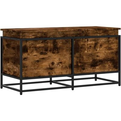 vidaXL Aufbewahrungsbox Mit Deckel 100X40X51,5Cm Holzwerkstoff Räuchereiche - Aufbewahrungsbox vidaXL Aufbewahrungsbox Mit Deckel 100X40X51,5Cm Holzwerkstoff Räuchereiche - Aufbewahrungsbox