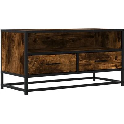 vidaXL 848811 Rookeiken TV-kast - TV-kast, hout, metaal vidaXL 848811 Rookeiken TV-kast - TV-kast, hout, metaal