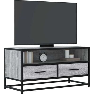 vidaXL TV-Schrank Grau Sonoma - Holz & Metall - 80x34,5x40 cm vidaXL TV-Schrank Grau Sonoma - Holz & Metall - 80x34,5x40 cm