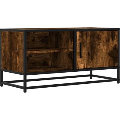 vidaXL TV Kast Smoked Oak - 80x34.5x40 cm - TV Kast vidaXL TV Kast Smoked Oak - 80x34.5x40 cm - TV Kast