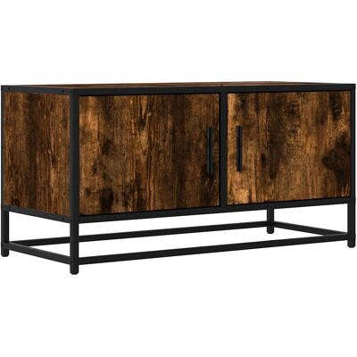 vidaXL TV-skab Røgfager eg 80x34,5x40 cm Træfiberplade og Metal - TV-skab og underholdningscenter vidaXL TV-skab Røgfager eg 80x34,5x40 cm Træfiberplade og Metal - TV-skab og underholdningscenter
