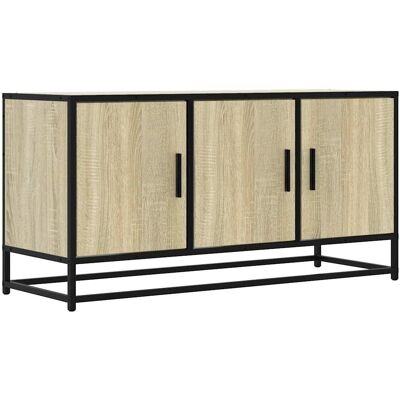 vidaXL Sonoma Eiche TV-Schrank - 100x35x50 cm - Medien TV-Einheit - Holzwerkstoff und Metall vidaXL Sonoma Eiche TV-Schrank - 100x35x50 cm - Medien TV-Einheit - Holzwerkstoff und Metall