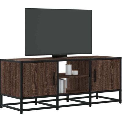 vidaXL Braun Eichen TV-Schrank - 100x35x41 cm - Holzwerkstoff & Metall vidaXL Braun Eichen TV-Schrank - 100x35x41 cm - Holzwerkstoff & Metall