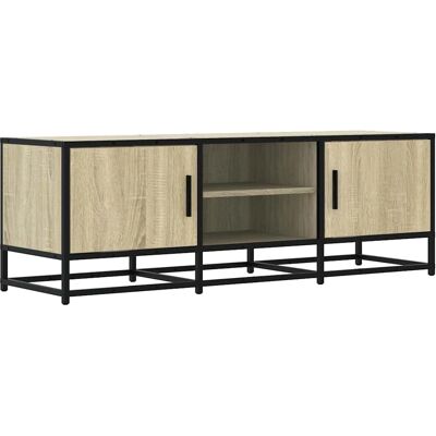 vidaXL TV Kast Sonoma Eik - 160x35x41 cm - Hout en Metaal vidaXL TV Kast Sonoma Eik - 160x35x41 cm - Hout en Metaal