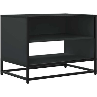 vidaXL Zwart 61x40x46 cm Hout en Metaal TV Kast - Media TV Meubel vidaXL Zwart 61x40x46 cm Hout en Metaal TV Kast - Media TV Meubel