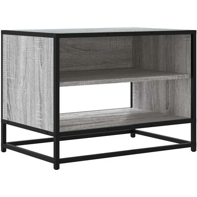 vidaXL TV Kast Grey Sonoma 61x40x46 cm Hout en Metaal - TV Meubel vidaXL TV Kast Grey Sonoma 61x40x46 cm Hout en Metaal - TV Meubel