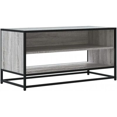 vidaXL TV-Schrank - Grau Sonoma 91x40x46 cm - Holz und Metall vidaXL TV-Schrank - Grau Sonoma 91x40x46 cm - Holz und Metall