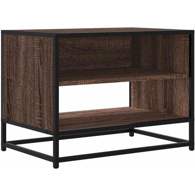 vidaXL 91x40x46 cm Braune Eiche TV-Schrank - Medien TV Einheit - Holzwerkstoff & Metall vidaXL 91x40x46 cm Braune Eiche TV-Schrank - Medien TV Einheit - Holzwerkstoff & Metall