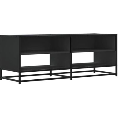 vidaXL Black Engineered Wood TV Cabinet - TV Stand Media Unit vidaXL Black Engineered Wood TV Cabinet - TV Stand Media Unit