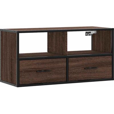vidaXL Bruine Eik 80x31x39,5 cm TV-kast - TV-eenheid vidaXL Bruine Eik 80x31x39,5 cm TV-kast - TV-eenheid